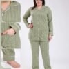 Rose Miss Pyjama chemise imprimé – Réf 17088 – Vert kaki