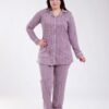 Rose Miss Pyjama chemise imprimé – Réf 17088 – Mauve