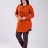 Rose Miss Pyjama tunique à pois – Réf 17128 – Orange