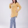 Rose Miss Pyjama tunique imprimé fleurs – Réf 17164 – Moutarde Rose Miss Pyjama tunique imprimé fleurs – Réf 17164 – Moutarde