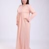 Rose Miss Chemise de nuit longue dentelle – Réf 17171 – Pêche