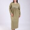 Rose Miss Chemise de nuit longue dentelle – Réf 17171 – Vert kaki