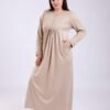 Rose Miss Chemise de nuit longue dentelle – Réf 17171 – Beige