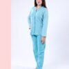 Rose Miss Pyjama polaire boutonné – Réf 17203 – Turquoise