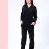 Rose Miss Pyjama polaire boutonné – Réf 17203 – Noir