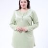Rose Miss Pyjama tunique dentelle – Réf 17208 – Vert sauge