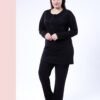 Rose Miss Pyjama tunique dentelle – Réf 17208 – Noir