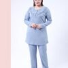 Rose Miss Pyjama tunique dentelle – Réf 17208 – Bleu jean