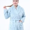 Rose Miss Robe de chambre polaire longue – Réf 17217 – Bleu ciel