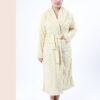Rose Miss Robe de chambre polaire longue – Réf 17217 – Jaune pâle