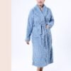 Rose Miss Robe de chambre polaire longue – Réf 17217 – Bleu jean