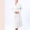 Rose Miss Robe de chambre polaire longue – Réf 17217 – Écru