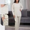 Rose Miss Pyjama tunique imprimé – Réf 17224 – Beige