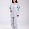 Rose Miss Pyjama polaire boutonné – Réf 17266 – Gris clair