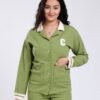 Rose Miss Pyjama boutonné côtelé – Réf 17278 – Vert anis