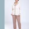 Rose Miss Pyjama chemise bicolore – Réf 17288 – Écru et taupe