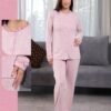 Rose Miss Pyjama boutonné – Réf 17290 – Rose