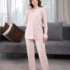 Rose Miss Pyjama boutonné – Réf 17290 – Pêche