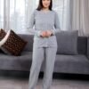 Rose Miss Pyjama boutonné – Réf 17290 – Gris