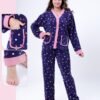 Rose Miss Pyjama polaire boutonné cœurs – Réf 17300 – Bleu marine