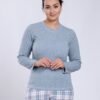 Rose Miss Pyjama pantalon à carreaux – Réf 17331 – Gris bleu