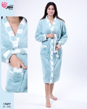 Rose Miss Robe de chambre polaire – Réf 17477 – Vert d'eau