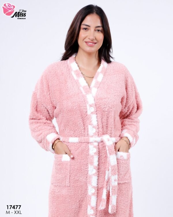 Rose Miss Robe de chambre polaire – Réf 17477 – Rose