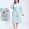 Rose Miss Robe de chambre boutonnée jacquard – Réf 17490 – Vert d'eau