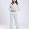 Rose Miss Pyjama boutonné col dentelle – Réf 17532 – Vert d'eau