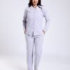 Rose Miss Pyjama boutonné col dentelle – Réf 17532 – Lilas