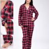 Rose Miss Pyjama chemise à carreaux – Réf 17537 – Rouge