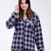 Rose Miss Pyjama chemise à carreaux – Réf 17537 – Violet