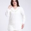 Rose Miss Pyjama tunique pied-de-poule dentelle – Réf 17543 – Écru Rose Miss Pyjama tunique pied-de-poule dentelle – Réf 17543 – Écru