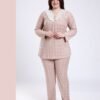 Rose Miss Pyjama tunique pied-de-poule dentelle – Réf 17543 – Beige Rose Miss Pyjama tunique pied-de-poule dentelle – Réf 17543 – Beige