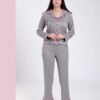 Rose Miss Pyjama chemise passepoilé – Réf 17640 – Gris
