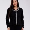 Rose Miss Pyjama côtelé boutonné – Réf 17644 – Noir