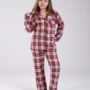 Rose Miss Pyjama fille chemise à carreaux – Réf 17647 – Rouge