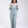 Rose Miss Pyjama côtelé col claudine – Réf 17667 – Vert d'eau