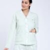 Rose Miss Pyjama boutonné imprimé – Réf 17668 – Vert d'eau