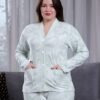 Rose Miss Pyjama boutonné jacquard – Réf 17669 – Vert d'eau Rose Miss Pyjama boutonné jacquard – Réf 17669 – Vert d'eau