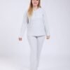 Rose Miss Pyjama jacquard col tunisien – Réf 17673 – Gris bleu