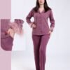 Rose Miss Pyjama chemise à plumes – Réf 17722 – Mauve