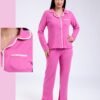 Rose Miss Pyjama chemise côtelé – Réf 17740 – Fuchsia