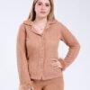 Rose Miss Pyjama chemise jacquard à plumes – Réf 17745 – Camel