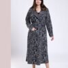Rose Miss Robe de chambre longue zébrée – Réf 17788 – Gris zébré