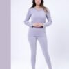 Rose Miss Ensemble thermique dentelle – Réf 17789 – Gris lilas