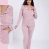 Rose Miss Pyjama chemise chiné – Réf 17814 – Rose chiné