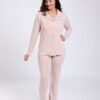 Rose Miss Pyjama chemise chiné – Réf 17814 – Beige rosé