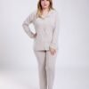 Rose Miss Pyjama chemise chiné – Réf 17814 – Beige chiné
