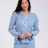 Rose Miss Pyjama gaufré à nœuds volants – Réf 17826 – Bleu ciel
